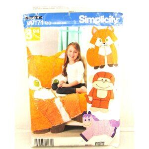 Simplicity Quilted Rag Fox Monkey Pony Farm Quilt 2016 sewing pattern #8278